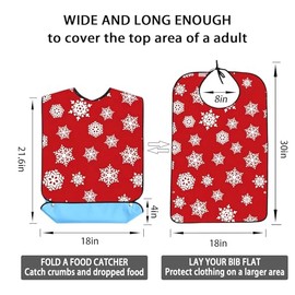Paquete de 2 baberos para adultos para mujeres, baberos adultos para adultos con necesidades especiales, protector de ropa impermeable a prueba de fug