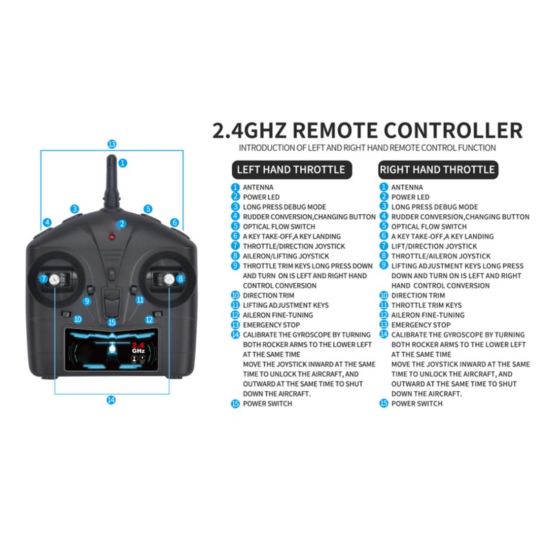 RC Helicopter 2.4GHz 4 Channel 6 Axle Gyroscope Altitude Hold