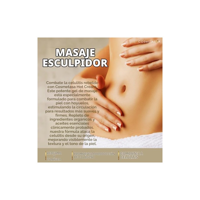 Aceite Masaje Celulitis Crema Caliente Gel 100 Natural Altamente Absorbible