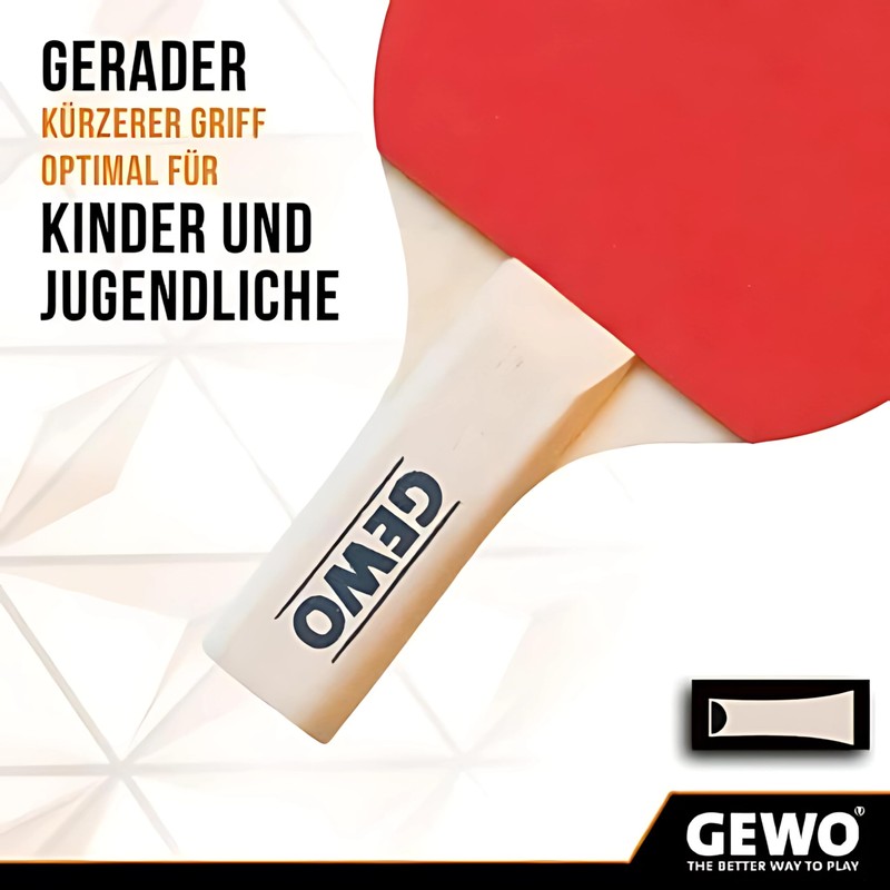 GEWO Mini Bat - Small Fun Table Tennis Bat with