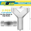 Blulu 3 Pcs Cup Hook Driver Y Shape Cup Hook
