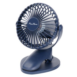 Portable Clip Fan Battery Operated,3 Speeds USB Rechargeable Mini Table Fan with Strong Airflow,360°Rotation Ultra Quiet Personal Desk Fan for Home Office Bedroom Dorm Stroller Camping - DeepBlue