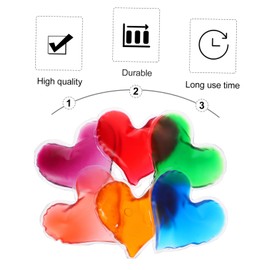 Gatuida Cold Compress 6pcs Heart Shaped Hot and Cold Pads Compress Breastfeeding Supplies Kids Cryotherapy Discs Maternity Pads Body Pad Bag Breast Milk Pvc