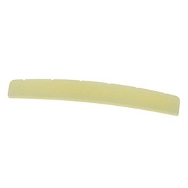 KAISH Curved 43mm Unbleached Pure Bone Nut Guitar Slotted Bone Nut for Tele 43x3.2mm