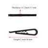 HAHIYO 2inch/50mm 120Pcs Black Plastic U Shape Alligator Clip, Clothespin