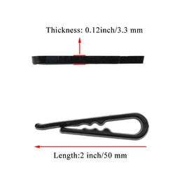 HAHIYO 2inch/50mm 120Pcs Black Plastic U Shape Alligator Clip, Clothespin Fabric Clip Garment Shirt Folding Clip with Teeth for Sewing Room Folding Sock Tie Pant Securing Fabric to Comic Book Board