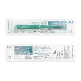 WARRIOR Dermal Anchor Titanium G23 Sterile and Scalpel Biopsy Skin Curette Kai Medical Punch Disposable Perforating Professional Piercing Tool Kit (Diameter 2.0 mm, 1 Piece)