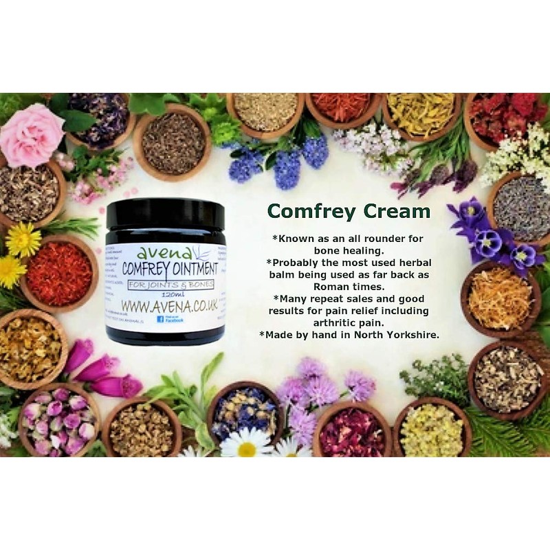 Natural Comfrey Ointment 120ml: bone break, fractures, wounds, joint &