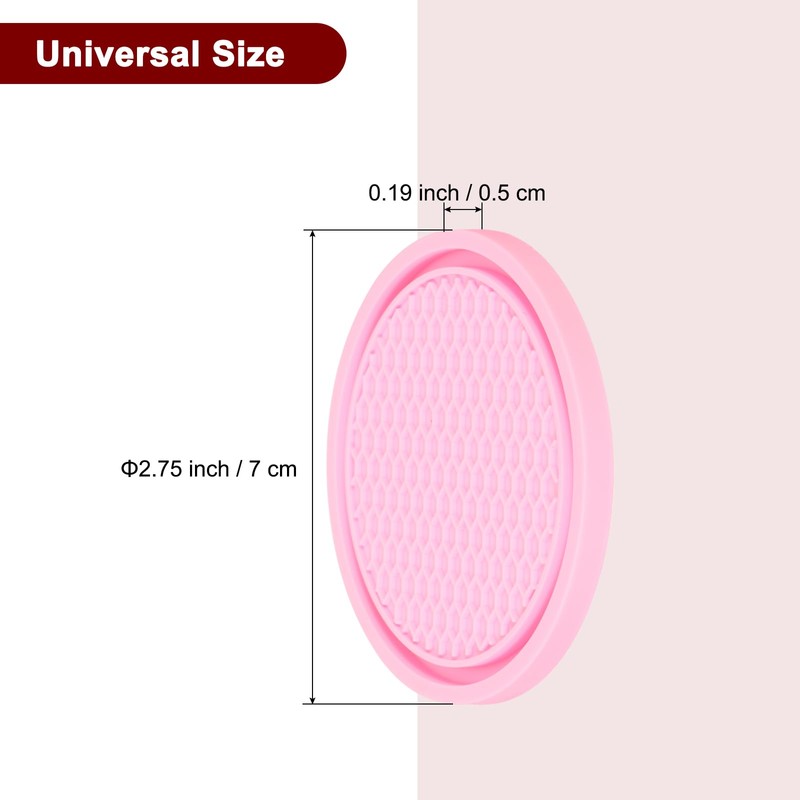 sourcing map Car Cup Coasters Universal PVC Car Cup Mats
