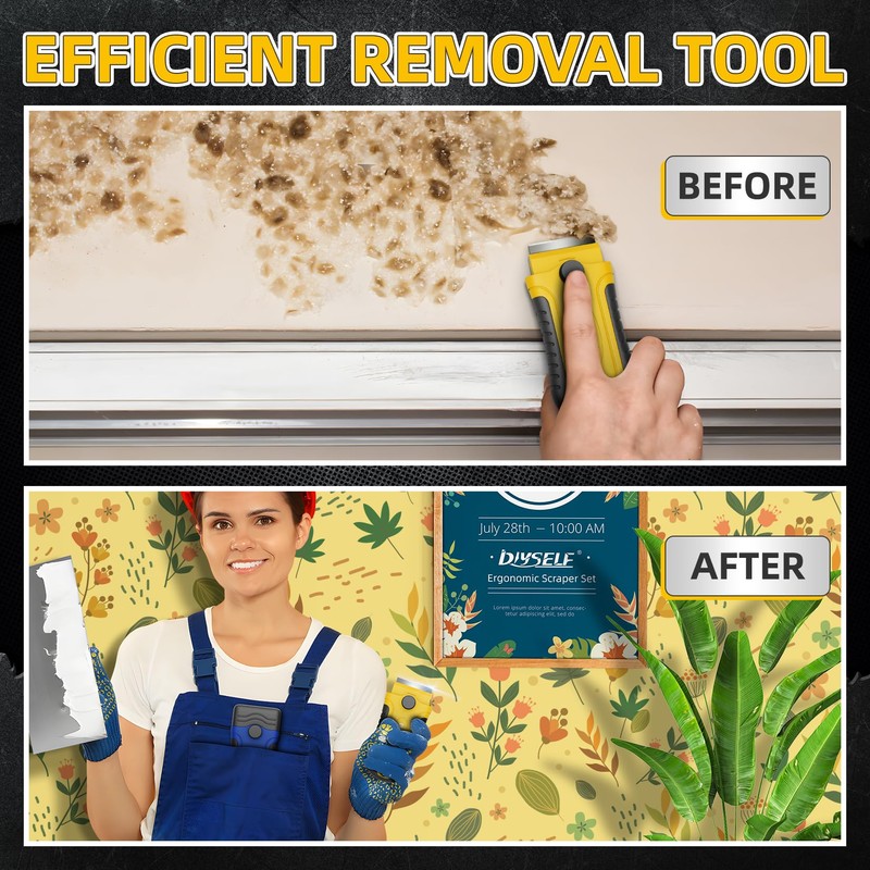 DIYSELF Razor Blade Scraper | 1 Pack Razor Scraper with