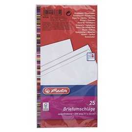 herlitz Envelopes DIN Long without Window Pack of 25