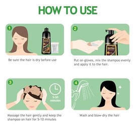Hair Dye Shampoo 3 en 1 – Shampoo Tinte para Canas para Mujeres y Hombres | Color Light Brown/Castaño Claro | Cubre Canas Instantáneo, Deja Color Natu