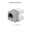Tecmojo 180° Angled RJ45 Cat6 Keystone Jacks in Gray 25
