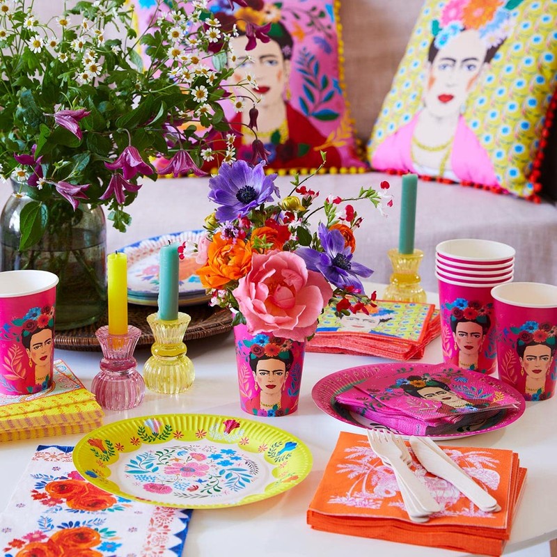 Talking Tables Lot de 8 Gobelets en Papier Rose Bohemien,