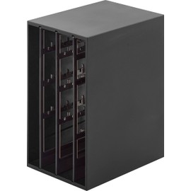 Yamazaki (山崎実業) Slide-Type Pierce & Accessory Holder, 3-Tier, Black, Approx. W 4.3 x D 6.0 x H 9.0 inches (11 x 15.3 x 22.8 cm), Tower, Large Capacity Accessory Storage Drawer, 2039