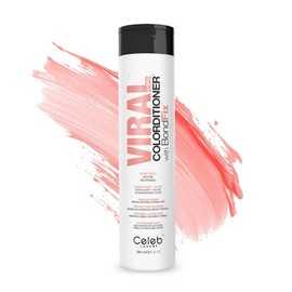 Celeb Luxury Viral Colorditioner: Acondicionador de depósito de color, BondFix Bond Rebuilder, 10 colores vivos y pastel, detiene la decoloración, acondicionador + color vivo, sin crueldad, 100% vegano, Rose gold