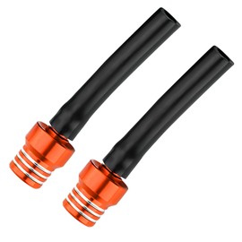 Wogomz Wogomz 2PCS Breather Hose Gas Fuel Tank Cap, One Way Fuel Tank Vent Valve Tube, Universal CNC Aluminum Breather Hose for ATV Quad CRF KLX DRZ Pit Dirt Bike Off-road Motorcycle (Orange)