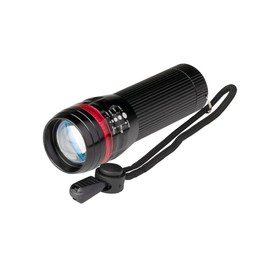 POLY POOL - PP3154 Tragbare 10W ALUMINI LED-Taschenlampe - MiniLED 3 Lichtstärken - Aluminium-Notfall- oder Arbeitstaschenlampe - 50m Reichweite mit einstellbarem Fokus - Batterielampe mit Umhängeband