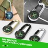 3PCS Compass Keychains, Carabiner Compasses, Mini Outdoor Direction Finders