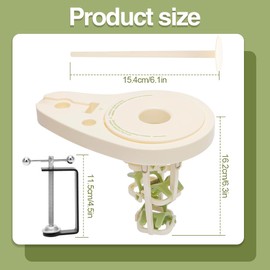 Universal Peeler, Stationary Asparagus Peeler Tool Screw Clamp & Pestle, Manual Powerless Peeler for Asparagus, Kitchen Helper, White