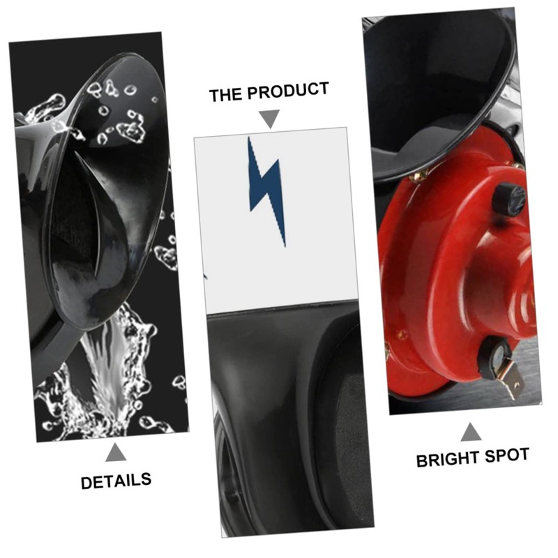 Sosoport 2pcs Dual and Single Tone Electronic Horns for Cars