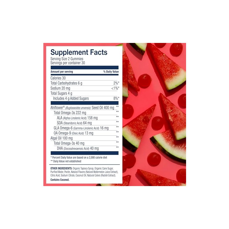 Wiley's Finest Gomitas veganas omega-3 sin gluten, con aceite de
