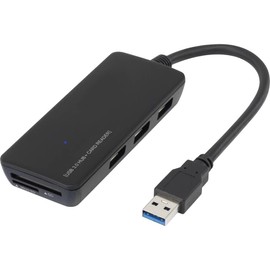 Renkforce 3 Port USB 3.0-Hub with build in SD-card reader black