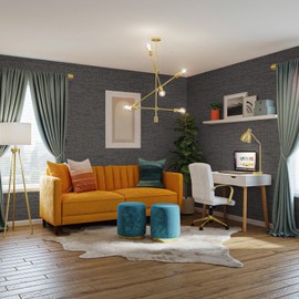 WADILE Grasscloth Peel and Stick Wallpaper 15.7in x 78.7in, Textured Contact Paper for Cabinets, Faux Linen Wall Paper Pull and Stick, Fabric Vinyl Wallpaper Self Adhesive Gray Brown