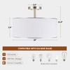 VONLUCE Semi Flush Mount Ceiling Light, 18" Drum Light Fixture
