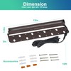 Kwinmyso 4-Packs 5W 12 Inch LED Hardscape Paver Lighting,12V AC/DC