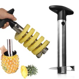 PreAsion Pineapple Corer Slicer Peeler Cutter Stainless Steel Sliver Kitchen Fruit Tools