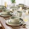 AmorArc Ceramic Dinnerware Sets, Handmade Reactive Glaze Stoneware Plates and