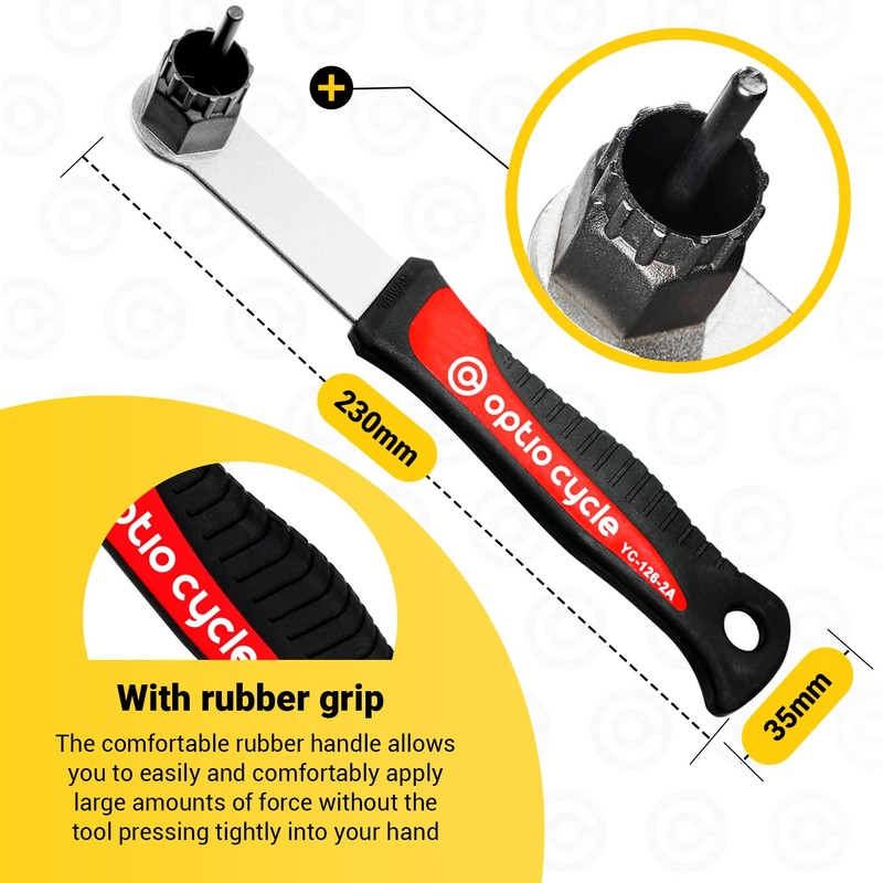 Optio Cycle Bike Cassette Removal Tool - Centerlock tool for