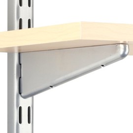 Knape & Vogt John Sterling Dual Trak Adjustable Wood Shelf Bracket, 7-Inch, Platinum, 0122-7PM