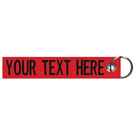 Custom Name Tape Material Grommeted Crate/Luggage Tags Available in 2 Sizes, Over 50 Fabrics to Choose! Made in The USA. Ships Under 24 Hrs. Red Fabric