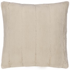 Paoletti Empress Cushion Cover – Soft Faux Fur Velvet Decorative Cushion with Concealed Zip for Elegant Home Styling (Oatmeal - 45x45cm)