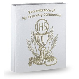 My First Communion Embroidered Satin Photo Album, 5 1/2 x 7 Inches
