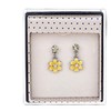 Equilibrium Radiant Daffodil Enamel & Crystal Dangly Earrings Gift Boxed