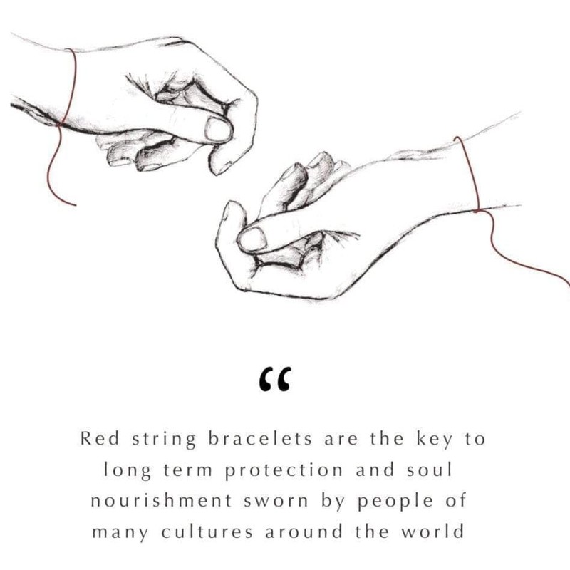 KARMA AND LUCK Red String Bracelet for Women, Adjustable Drawstring