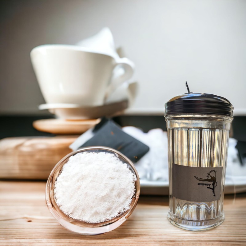 JUST-BUY Sugar Pourer Dispenser Shaker with Stainless Steel Lid and
