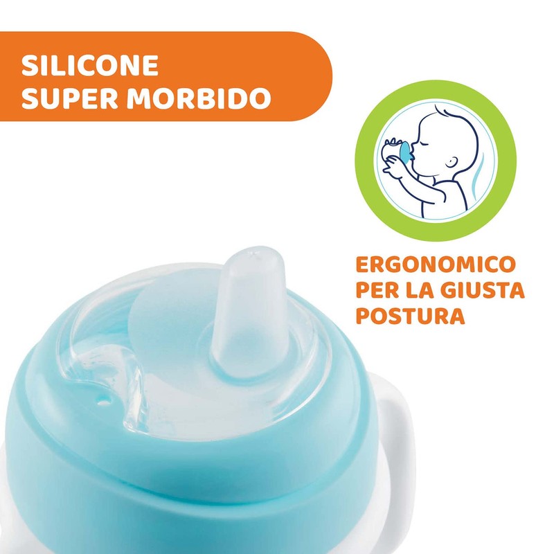 Chicco Vaso de Transición, 4 Meses+, color Azul, 112 g