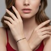 Solid 14K Gold Tiny Infinity Bracelet with Red String |