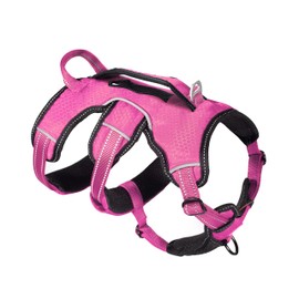 Tuff Pupper Tuff Pupper Updated for 2024 - Tracker No Escape Dog Harness | Dual Escape Proof Leash Attachments | 5 Point Adjustable Fit Harness for Dogs | Padded Dog Harness for Comfort | Handle Dog Lift Harness