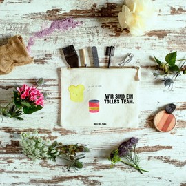 Mr. & Mrs. Panda Toast & Jam Make-Up Bag, White, Hand Drawn