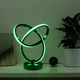 OUKANING Style B 11.8inch-Unique LED Spiral Table Lamp, RGB Bedside Lamp, 7 Colors Touch Changing Color Nightstand Lamp for Home Decor Surprise Living Room Bedroom Office, 10W Cool Lamps