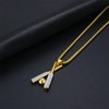 OIDEA Men's Baseball Necklace with Cubic Zirconia: Gold Chain Made