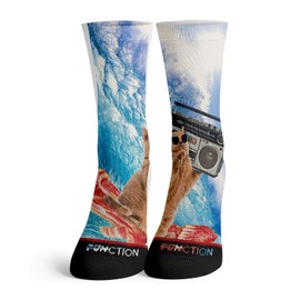 Function - Bacon Surfing Cat Fashion Socks One Size