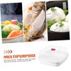 DOITOOL Microwave Steamer 8.27X8.27X4.33In Square Plastic Food Steamer with Ventilated