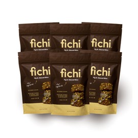Fichi Fig and Almond Bites, a Wholesome and Delicious Gluten-Free Italian Fruit and Nut Snack, 7 Oz (Pack of 6)