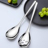 AYFDISHS Slotted & Solid Serving Spoons Set, 9.4 Inch Stainless